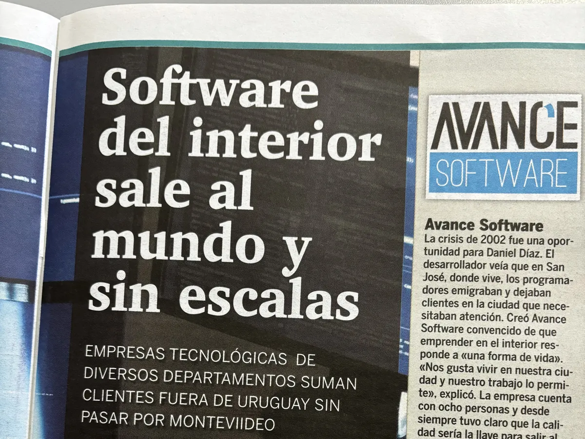 Nota de El País sobre Avance Software